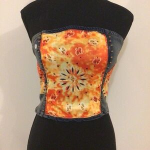 Denim Corset Style top